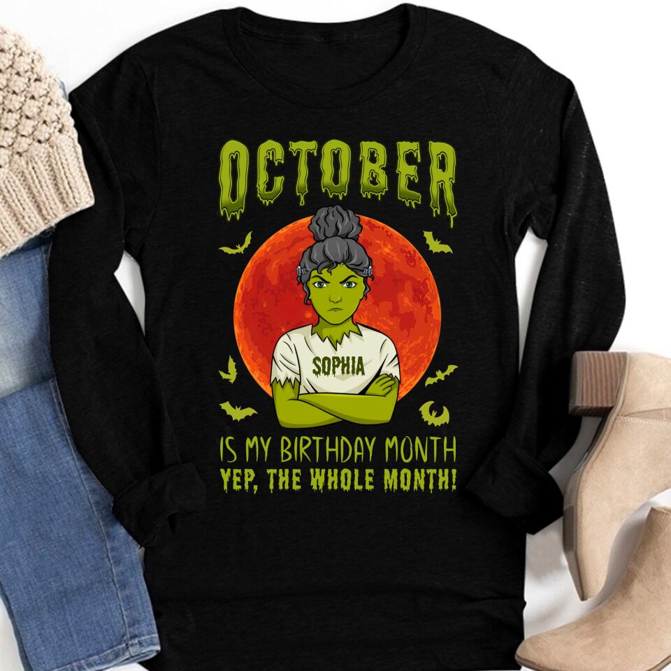 October Birthday Shirt, Custom Birthday Shirt, Queens Born In October, October Birthday Shirts For Woman, October Birthday Gifts