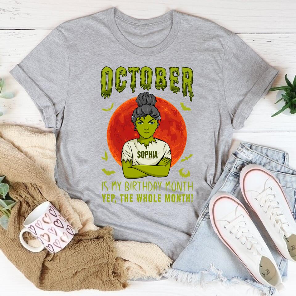 October Birthday Shirt, Custom Birthday Shirt, Queens Born In October, October Birthday Shirts For Woman, October Birthday Gifts