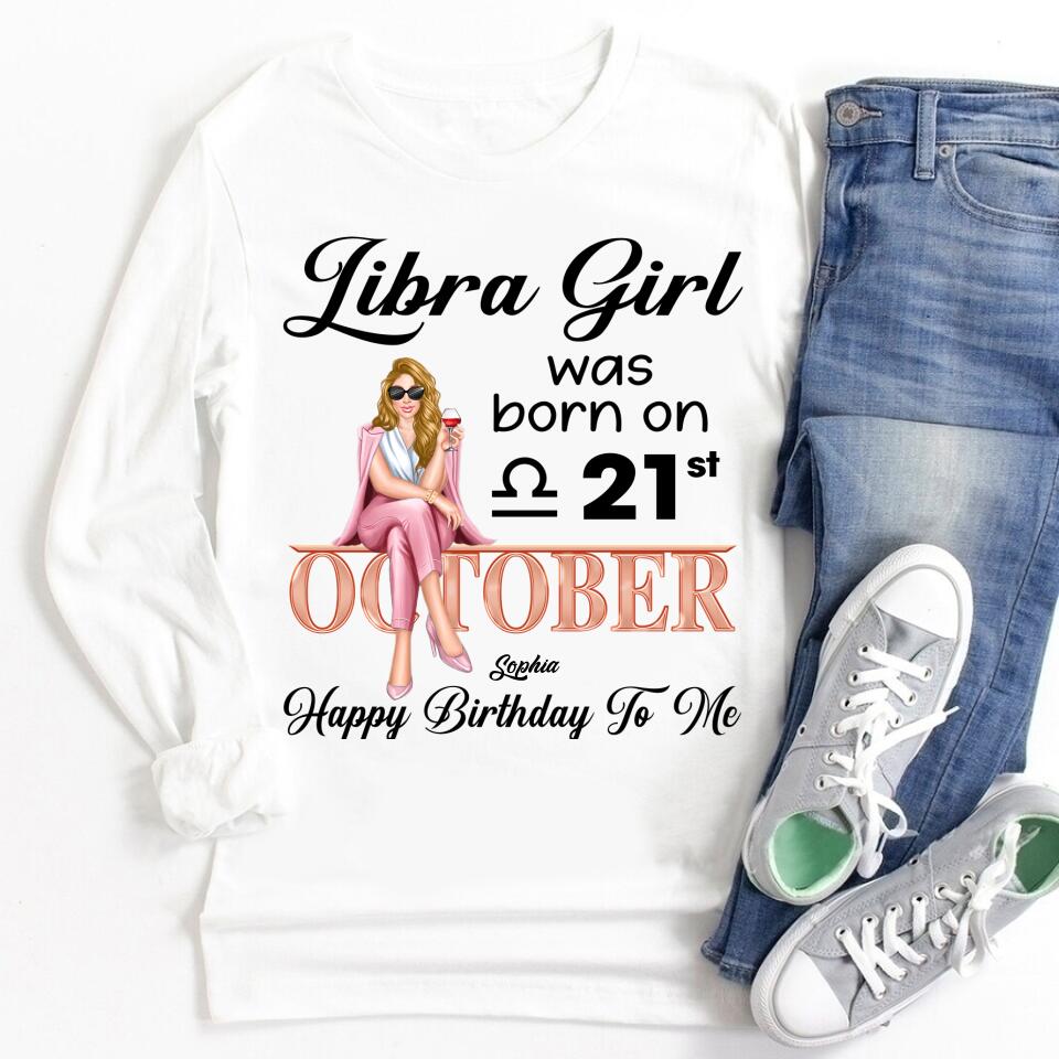 Custom Birthday Shirt, Libra Zodiac t shirt, Libra Birthday shirt, Libra t shirts for ladies, Libra Queen Birthday shirt