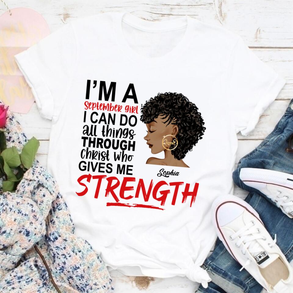 September Birthday Shirt, Custom Birthday Shirt, Queens are Born In September, September Birthday Shirts For Woman, September Birthday Gifts