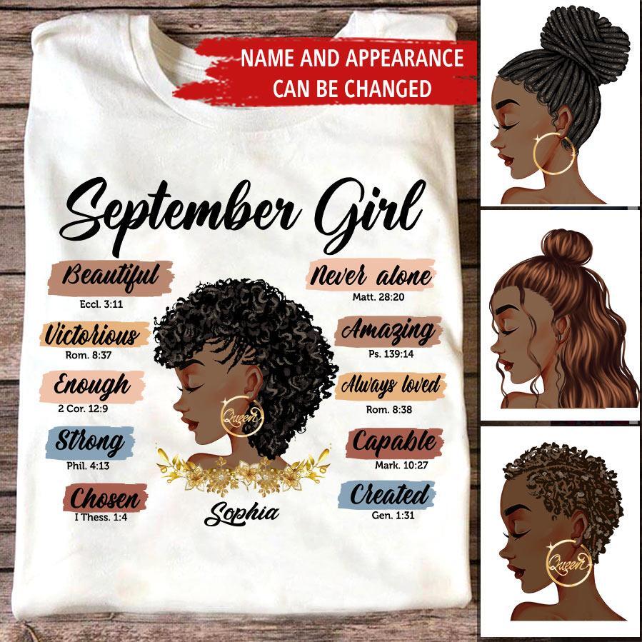 September Birthday Shirt, Custom Birthday Shirt, Queens are Born In September, September Birthday Shirts For Woman, September Birthday Gifts