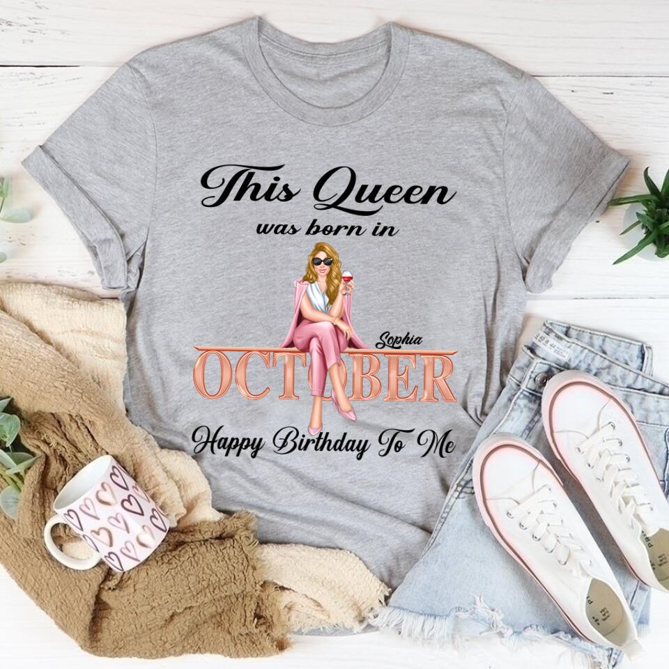 October Birthday Shirt, Custom Birthday Shirt, October Birthday Shirts For Woman, October Birthday Gifts