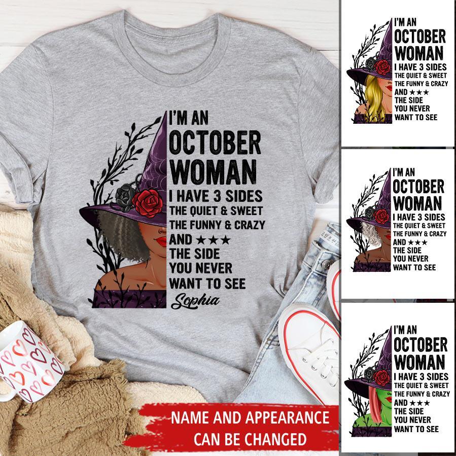 October Birthday Shirt, Custom Birthday Shirt, Queens are Born In October, October Birthday Shirts For Woman, October Birthday Gifts, Personalized Halloween, custom halloween shirts, personalized halloween gifts