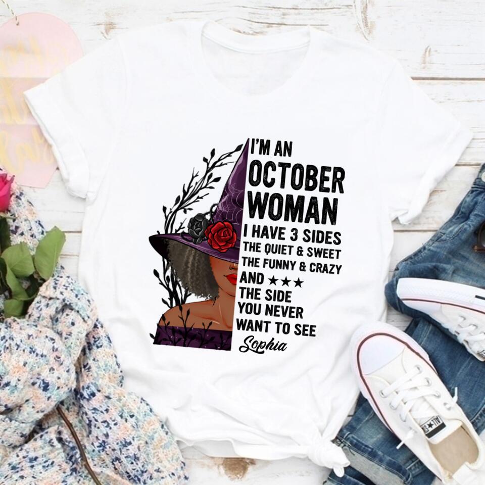 October Birthday Shirt, Custom Birthday Shirt, Queens are Born In October, October Birthday Shirts For Woman, October Birthday Gifts, Personalized Halloween, custom halloween shirts, personalized halloween gifts