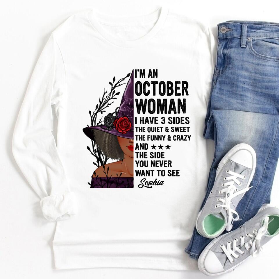 October Birthday Shirt, Custom Birthday Shirt, Queens are Born In October, October Birthday Shirts For Woman, October Birthday Gifts, Personalized Halloween, custom halloween shirts, personalized halloween gifts