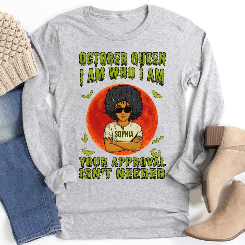 October Birthday Shirt, Custom Birthday Shirt, Queens are Born In October, October Birthday Shirts For Woman, October Birthday Gifts, Personalized Halloween, custom halloween shirts, personalized halloween gifts