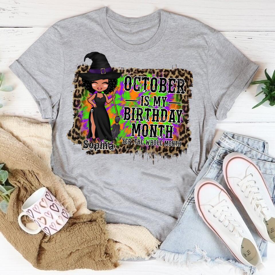 October Birthday Shirt, Custom Birthday Shirt, Queens are Born In October, October Birthday Shirts For Woman, October Birthday Gifts, Personalized Halloween, custom halloween shirts, personalized halloween gifts
