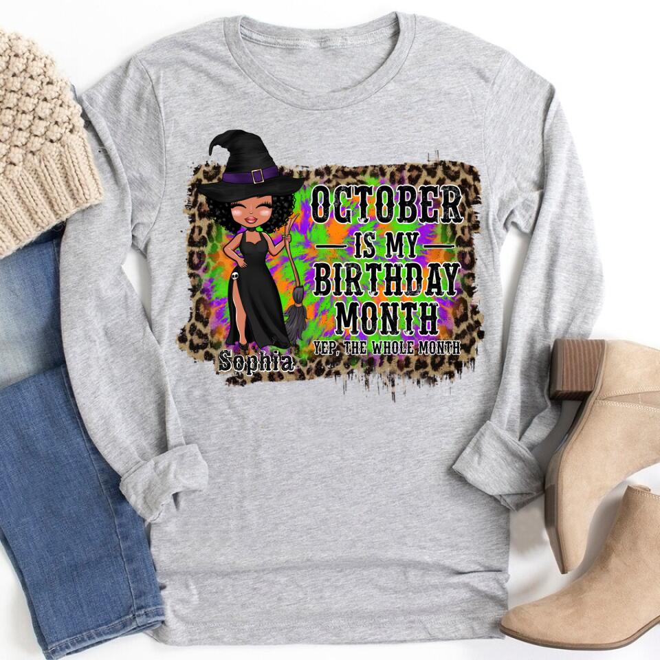 October Birthday Shirt, Custom Birthday Shirt, Queens are Born In October, October Birthday Shirts For Woman, October Birthday Gifts, Personalized Halloween, custom halloween shirts, personalized halloween gifts