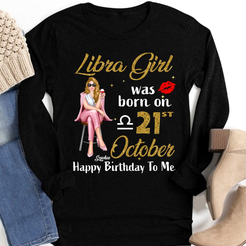 Custom Birthday Shirt, Libra Zodiac T Shirt, Libra Birthday Shirt, Libra T Shirts For Ladies, Libra Queen Birthday Shirt