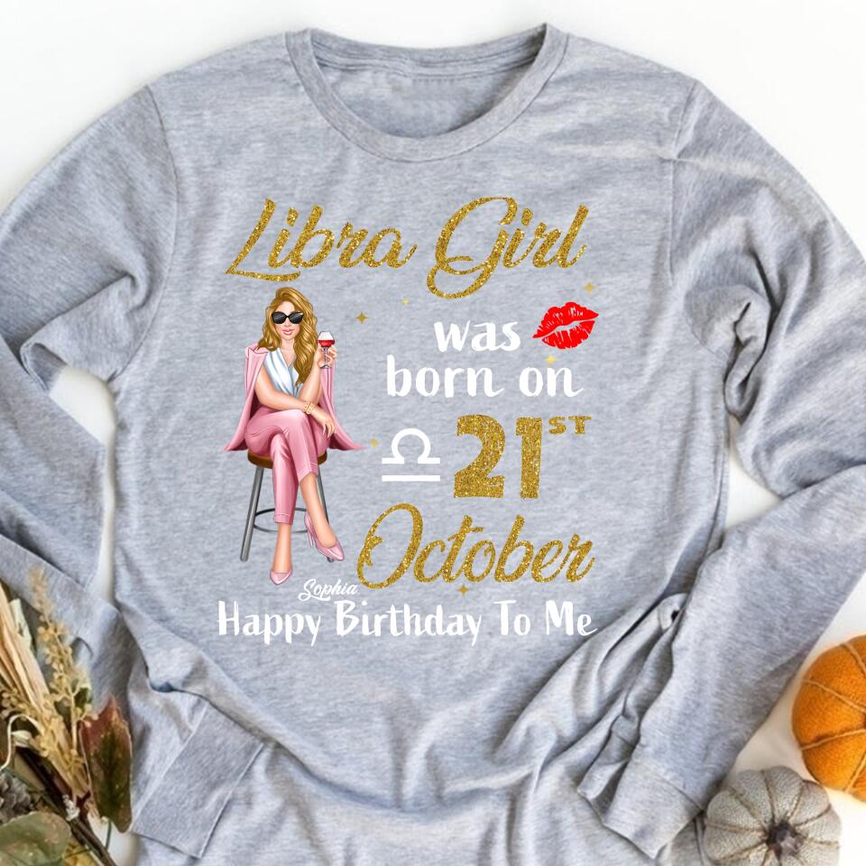 Custom Birthday Shirt, Libra Zodiac T Shirt, Libra Birthday Shirt, Libra T Shirts For Ladies, Libra Queen Birthday Shirt