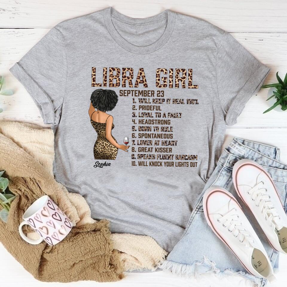 Custom Birthday Shirt, Libra Zodiac t shirt, Libra Birthday shirt, Libra t shirts for ladies, Libra queen t shirt, Libra Queen Birthday shirt