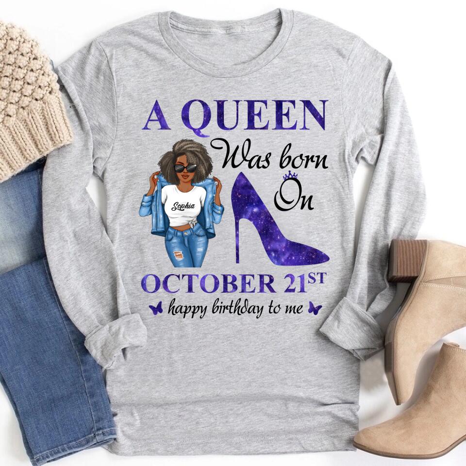 October Birthday Shirt, Custom Birthday Shirt, Queens Born In October, October Birthday Shirts For Woman, October Birthday Gifts