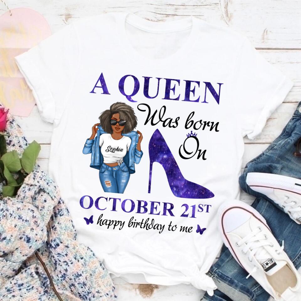 October Birthday Shirt, Custom Birthday Shirt, Queens Born In October, October Birthday Shirts For Woman, October Birthday Gifts