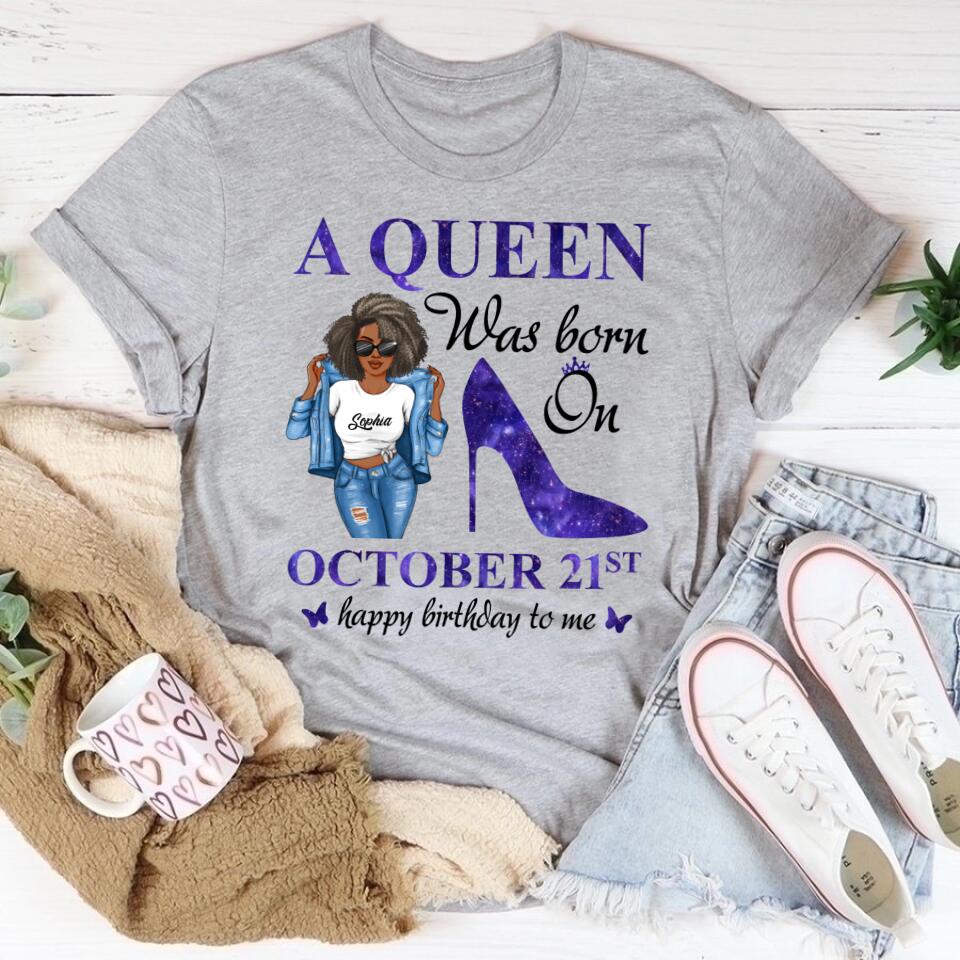 October Birthday Shirt, Custom Birthday Shirt, Queens Born In October, October Birthday Shirts For Woman, October Birthday Gifts