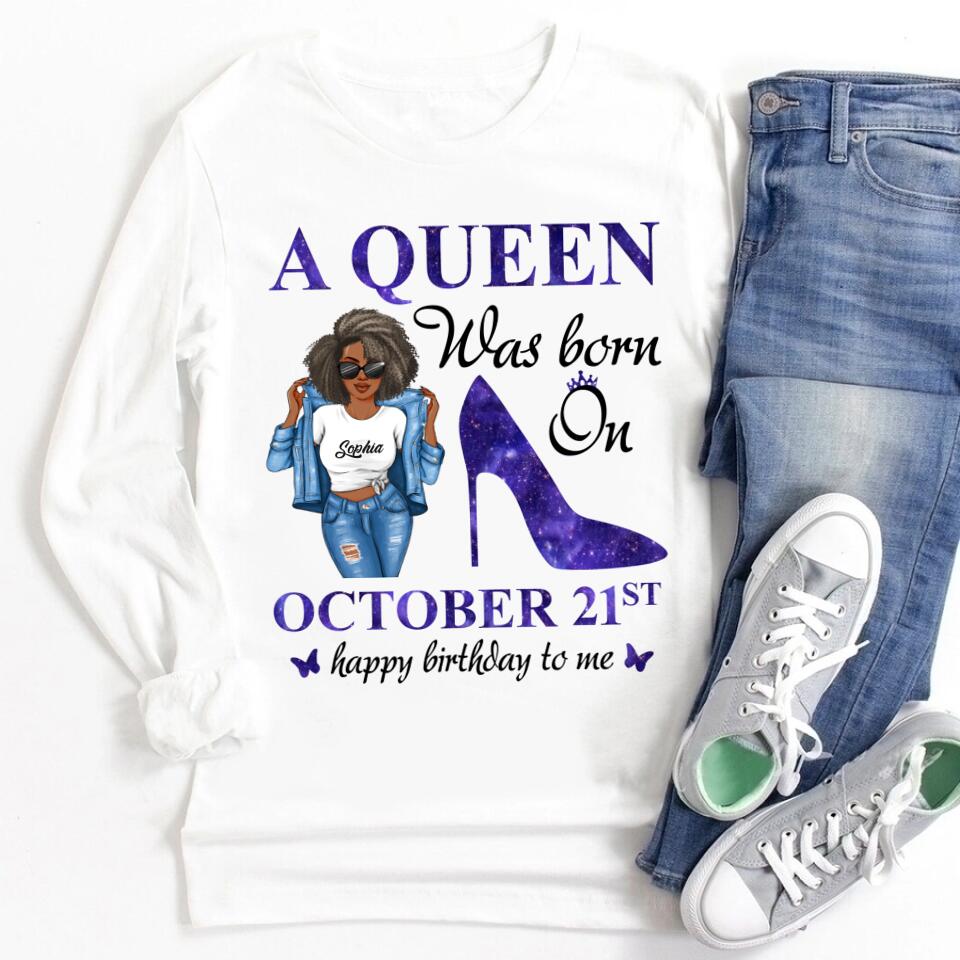 October Birthday Shirt, Custom Birthday Shirt, Queens Born In October, October Birthday Shirts For Woman, October Birthday Gifts