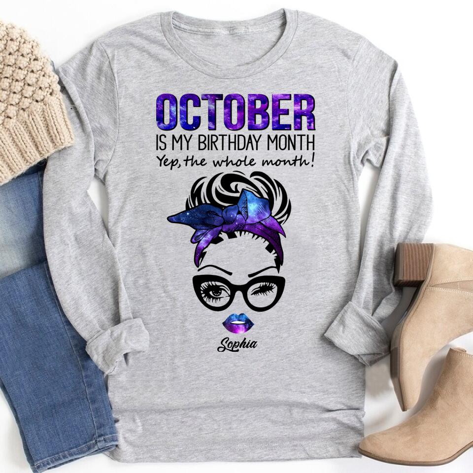 October Birthday Shirt, Custom Birthday Shirt, Queens are Born In October, October Birthday Shirts For Woman, October Birthday Gifts
