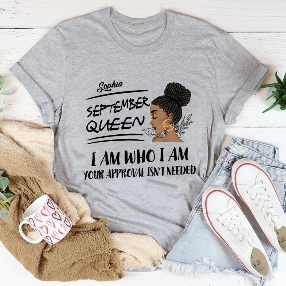 September Birthday Shirt, Custom Birthday Shirt, Queens are Born In September, September Birthday Shirts For Woman, September Birthday Gifts