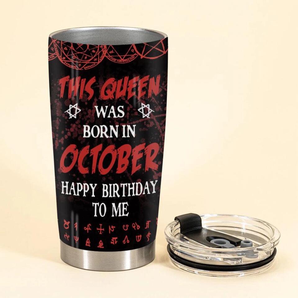Personalized tumblers, Birthday Tumbler, Birthdays in October, October birthday gifts for her