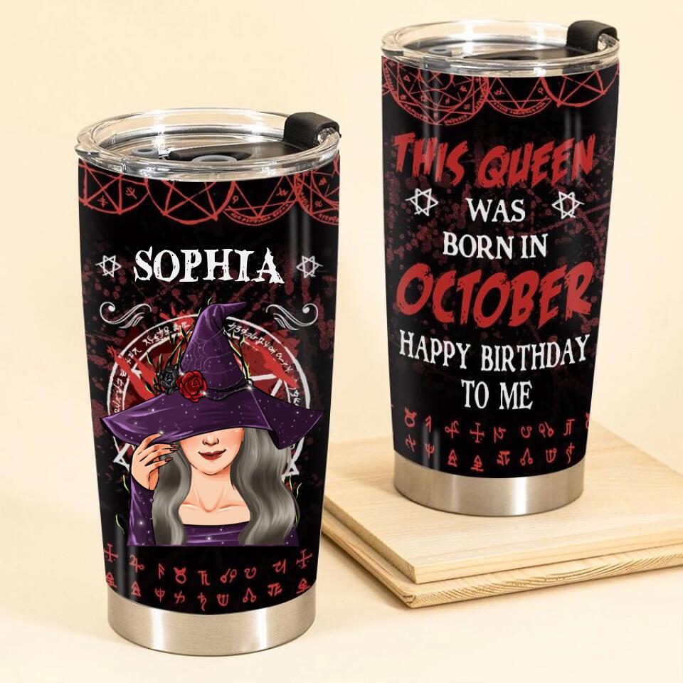 Personalized tumblers, Birthday Tumbler, Birthdays in October, October birthday gifts for her