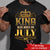 July Birthday Shirt, Custom Birthday Shirt, A Black King was born in July, July Birthday Shirts For Man, July Birthday