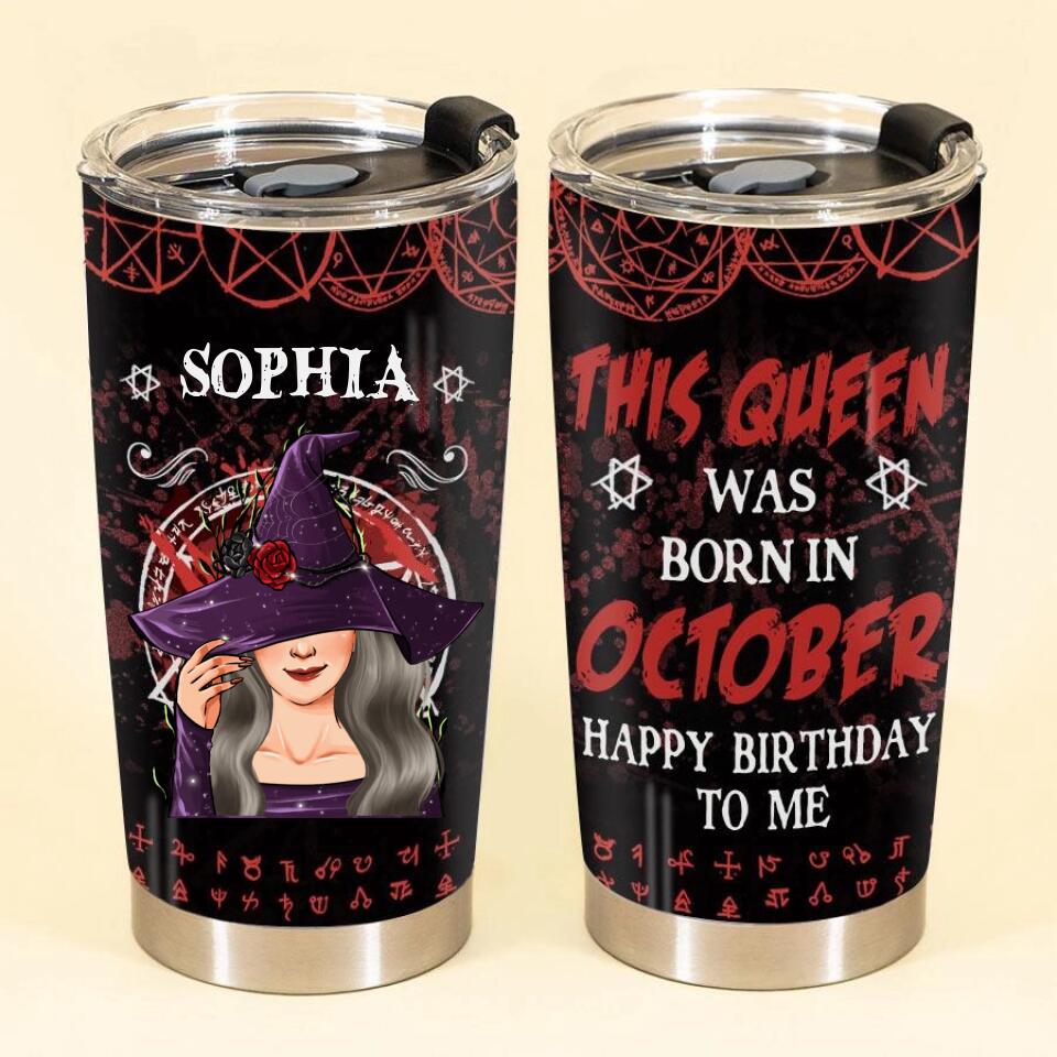 Personalized tumblers, Birthday Tumbler, Birthdays in October, October birthday gifts for her