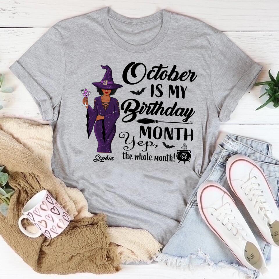 October Birthday Shirt, Custom Birthday Shirt, Queens Are Born In October, October Birthday Shirts For Woman, October Birthday Gifts, Personalized Halloween, Custom Halloween Shirts, Personalized Halloween Gifts