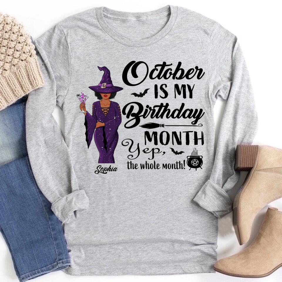 October Birthday Shirt, Custom Birthday Shirt, Queens Are Born In October, October Birthday Shirts For Woman, October Birthday Gifts, Personalized Halloween, Custom Halloween Shirts, Personalized Halloween Gifts
