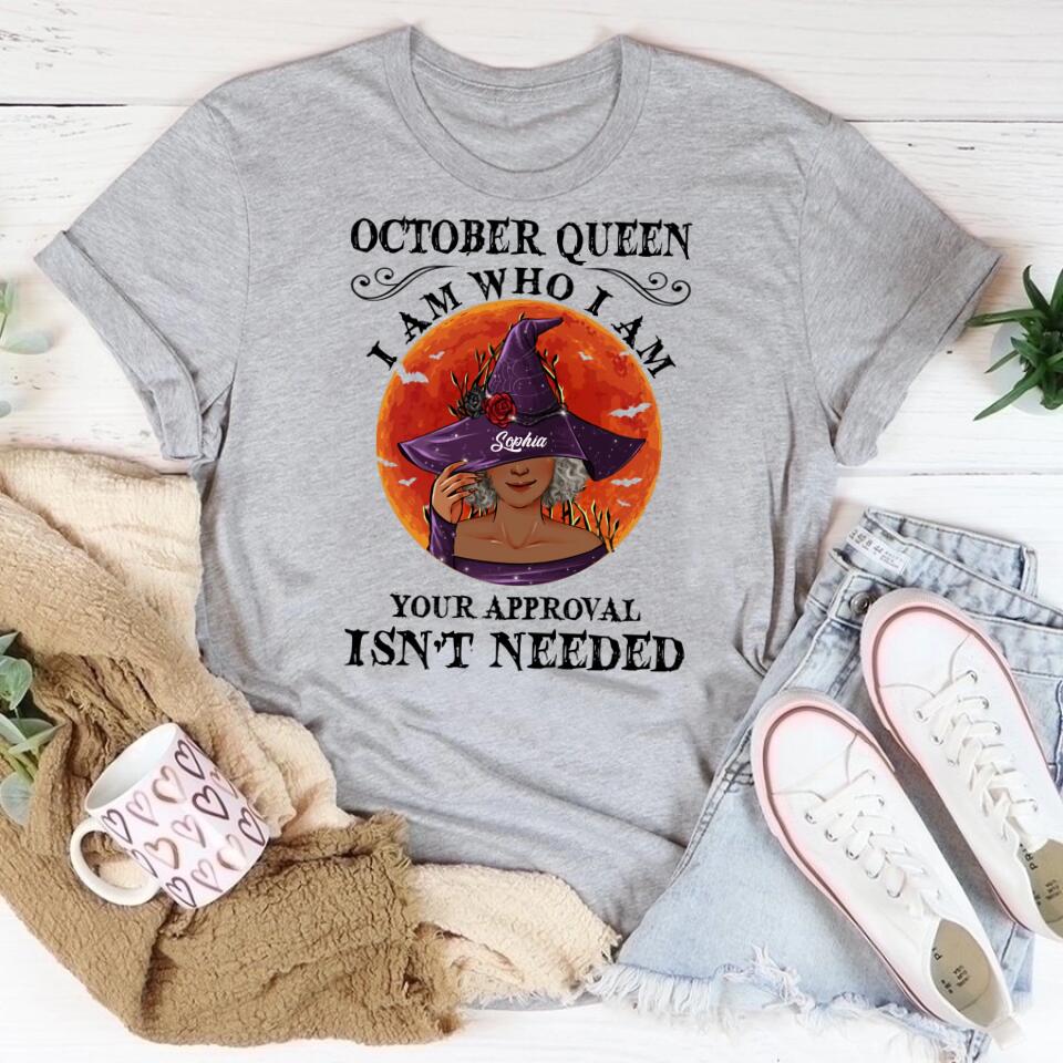 October Birthday Shirt, Custom Birthday Shirt, Queens are Born In October, October Birthday Shirts For Woman, October Birthday Gifts, Personalized Halloween, Custom halloween shirts, Personalized Halloween Gifts