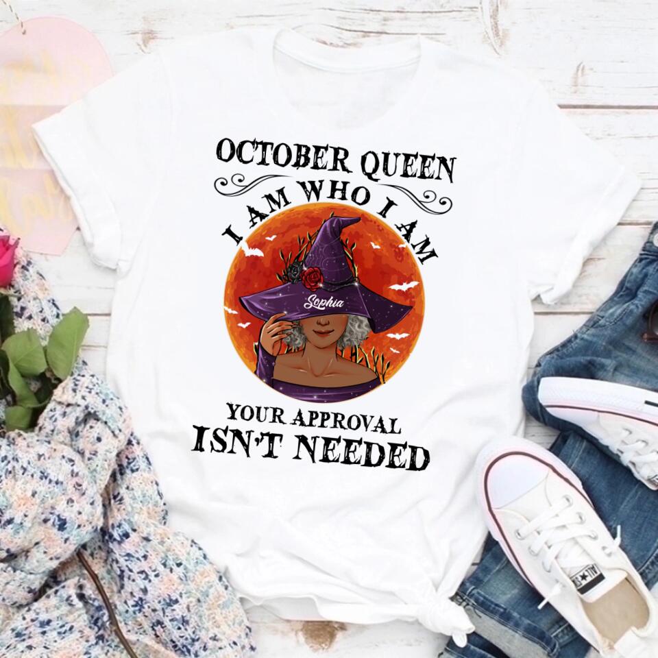 October Birthday Shirt, Custom Birthday Shirt, Queens are Born In October, October Birthday Shirts For Woman, October Birthday Gifts, Personalized Halloween, Custom halloween shirts, Personalized Halloween Gifts