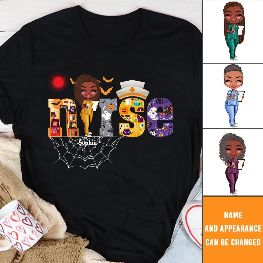 Nurse Life Nutrition Facts - Personalized T Shirt - Gift For Doctor & Nurse - Glitter Leopard Design