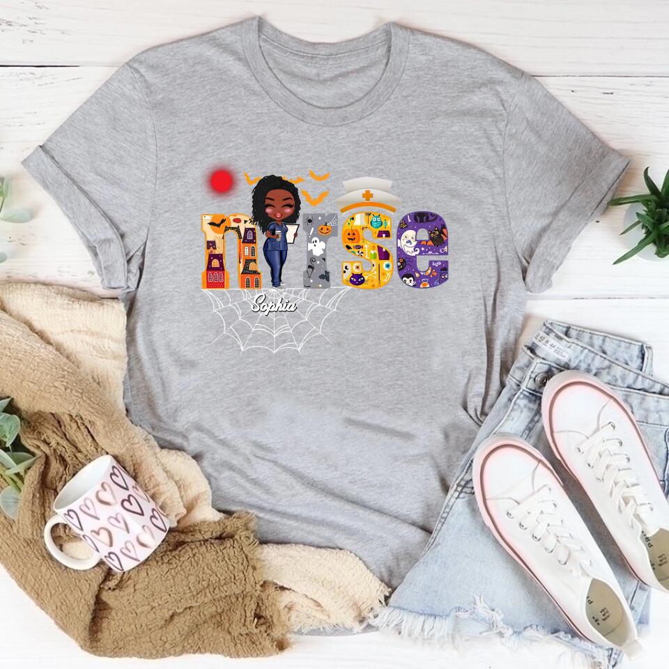 Nurse Life Nutrition Facts - Personalized T Shirt - Gift For Doctor &amp; Nurse - Glitter Leopard Design