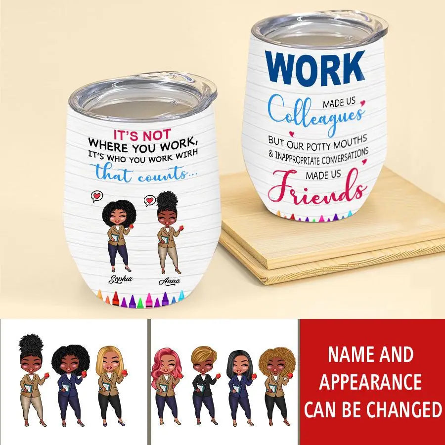 You&#39;re My Person - Personalized Tumbler Cup - Gift For Best Friends - Cartoon Teacher