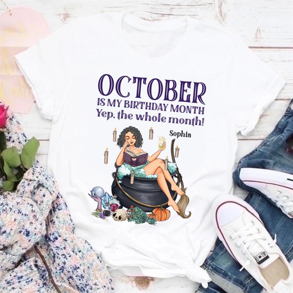 October Birthday Shirt, Custom Birthday Shirt, Queens are Born In October, October Birthday Shirts For Woman, October Birthday Gifts