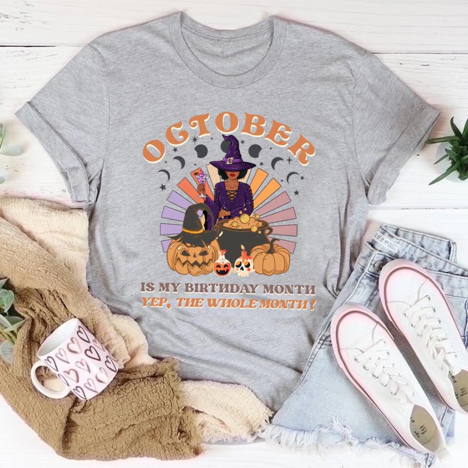 October Birthday Shirt, Custom Birthday Shirt, Queens are Born In October, October Birthday Shirts For Woman, October Birthday Gifts