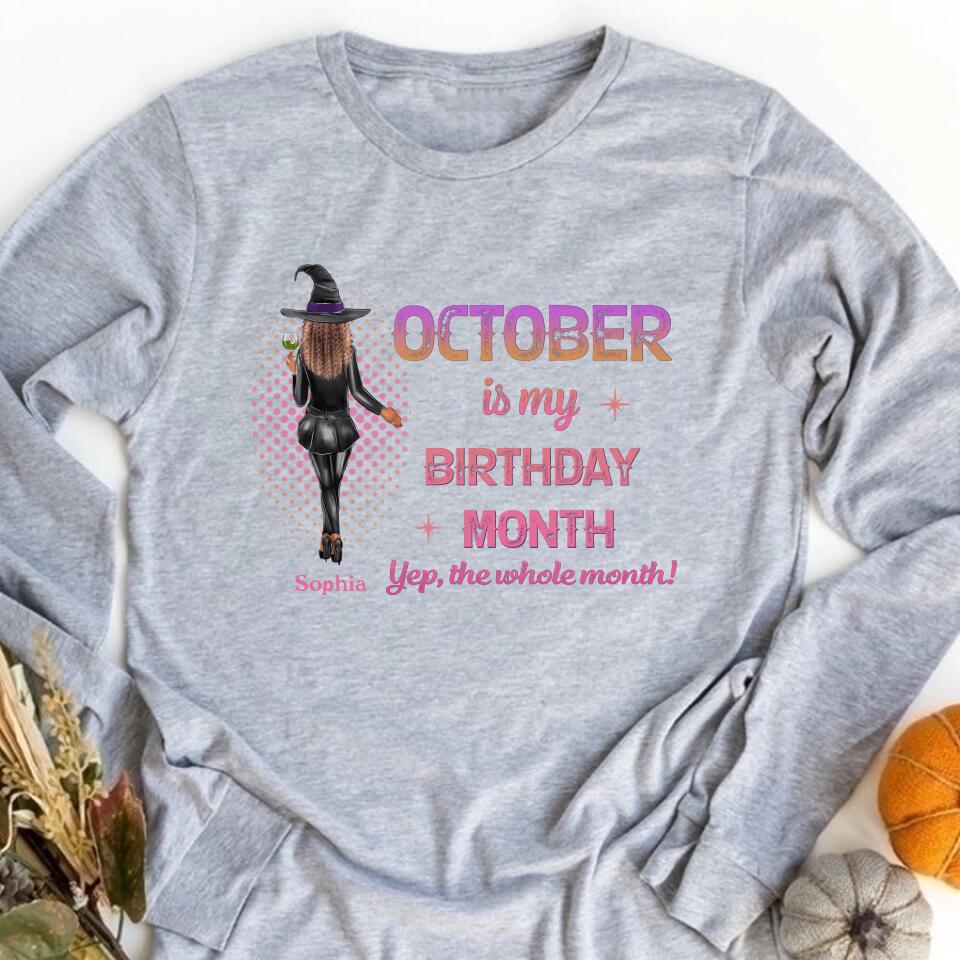 October Birthday Shirt, Custom Birthday Shirt, Queens Born In October, October Birthday Shirts For Woman, October Birthday Gifts, Halloween Gift