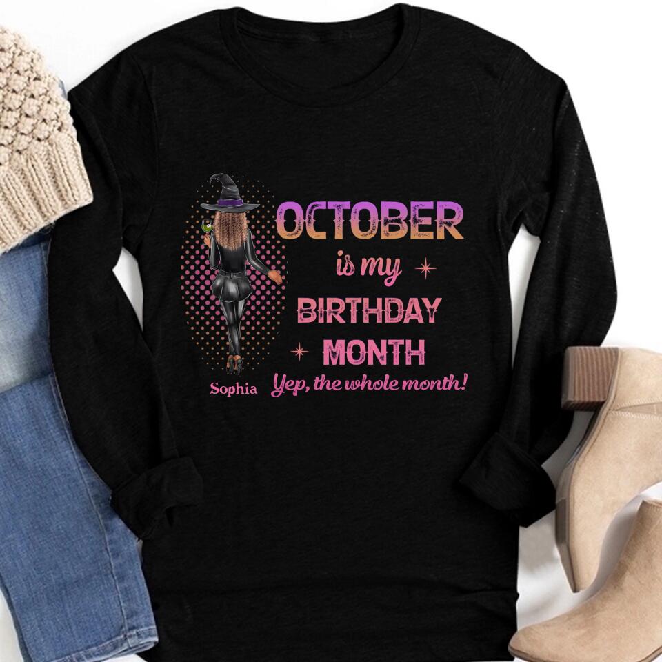 October Birthday Shirt, Custom Birthday Shirt, Queens Born In October, October Birthday Shirts For Woman, October Birthday Gifts, Halloween Gift