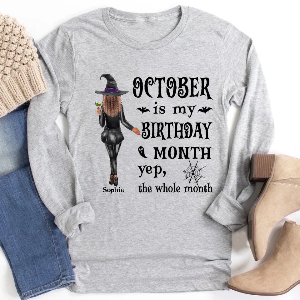 October Birthday Shirt, Custom Birthday Shirt, Queens are Born In October, October Birthday Shirts For Woman, October Birthday Gifts, Halloween shirt