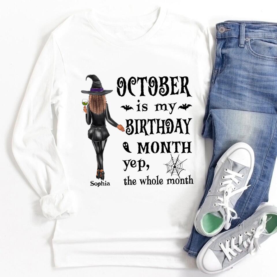 October Birthday Shirt, Custom Birthday Shirt, Queens are Born In October, October Birthday Shirts For Woman, October Birthday Gifts, Halloween shirt