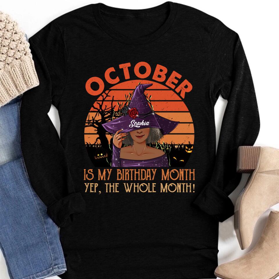 October Birthday Shirt, Custom Birthday Shirt, Queens Born In October, October Birthday Shirts For Woman, October Birthday Gifts, Halloween Gift
