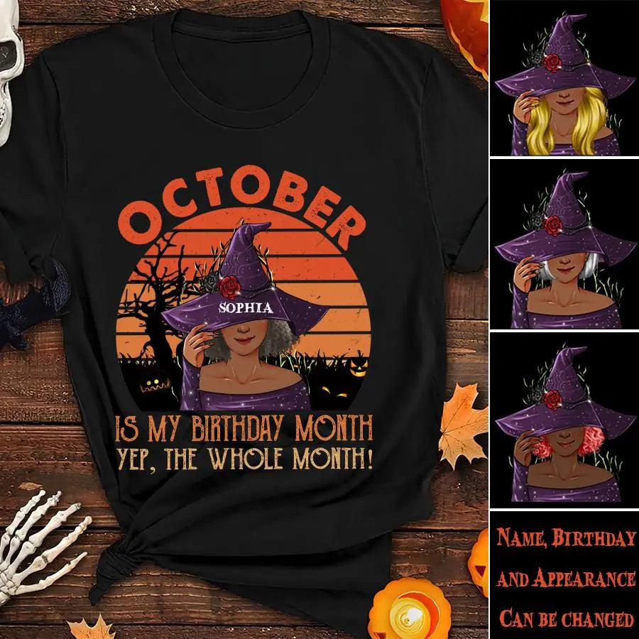 October Birthday Shirt, Custom Birthday Shirt, Queens Born In October, October Birthday Shirts For Woman, October Birthday Gifts, Halloween Gift