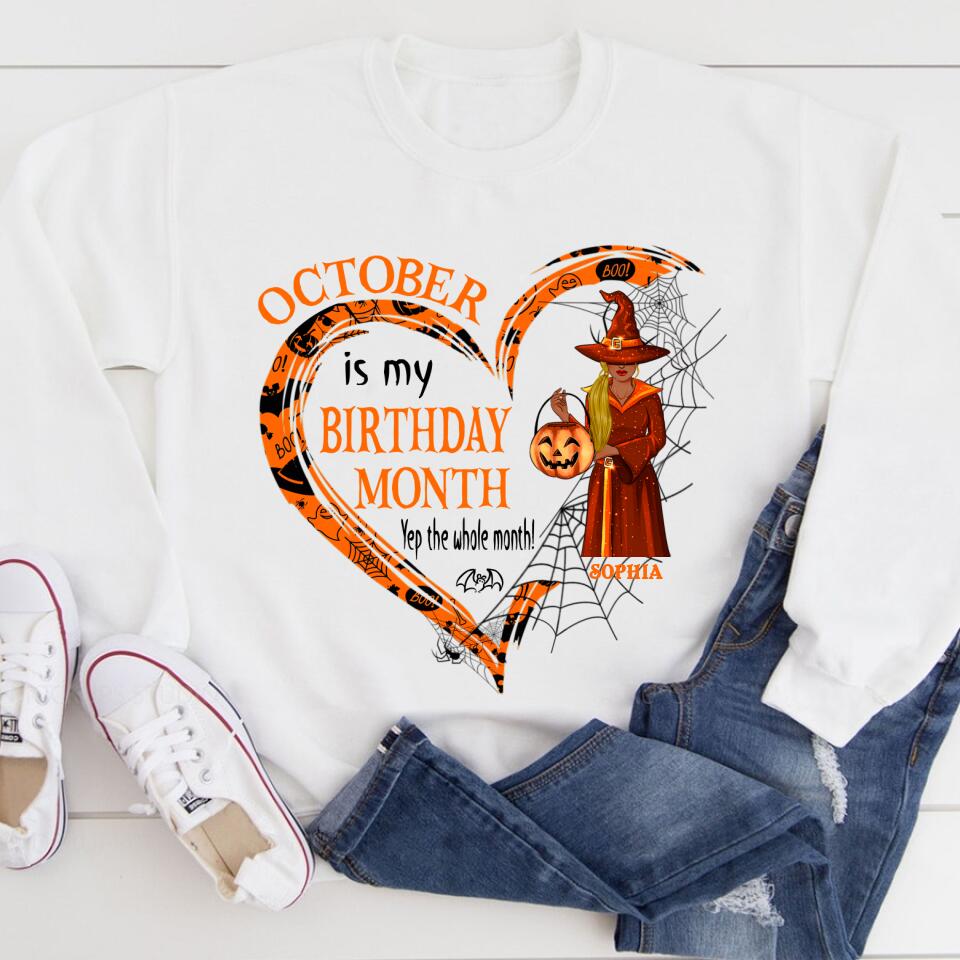 Custom October Birthday Shirt For Woman, Queens are Born In October Gifts, Melanin Afro Woman Shirt, Black Girl Tee, Afro Queen Gift