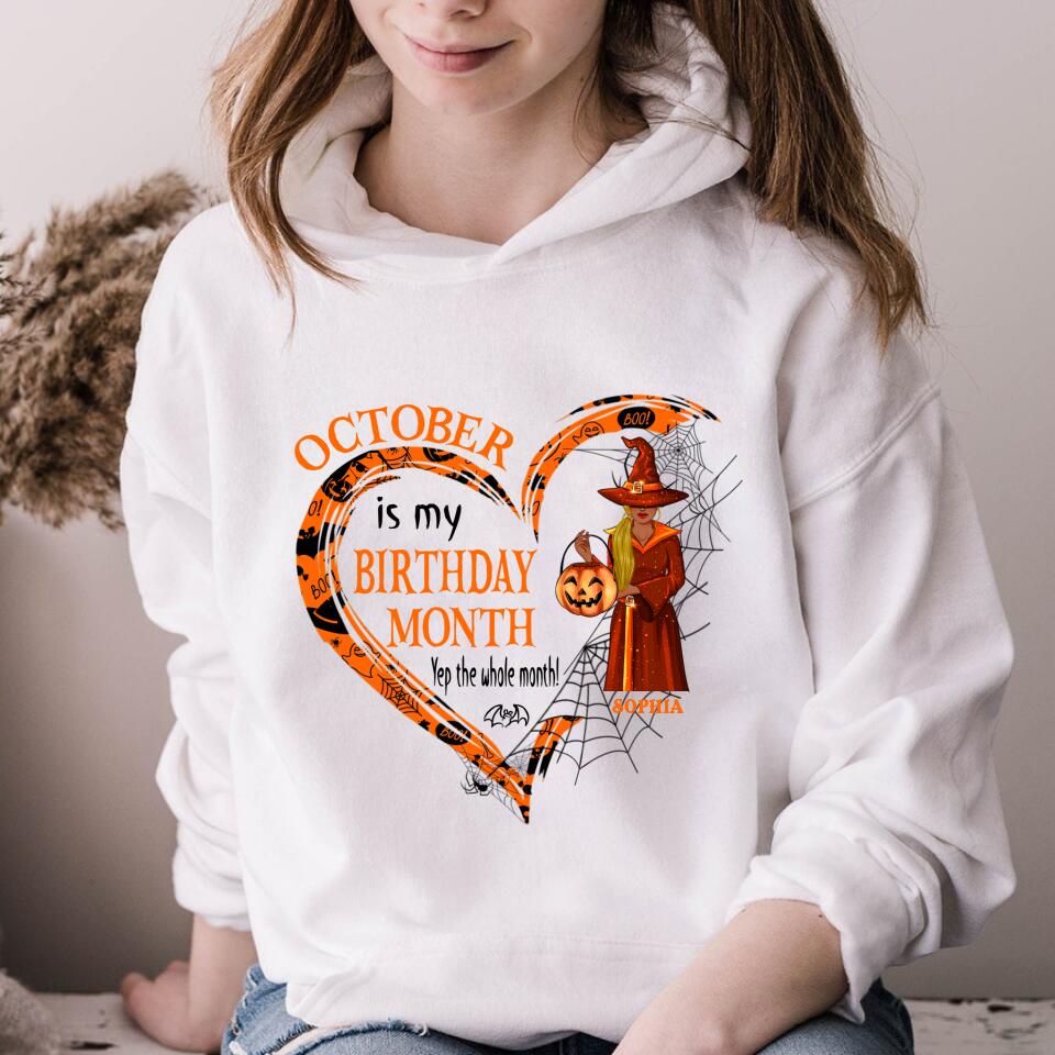 Custom October Birthday Shirt For Woman, Queens are Born In October Gifts, Melanin Afro Woman Shirt, Black Girl Tee, Afro Queen Gift