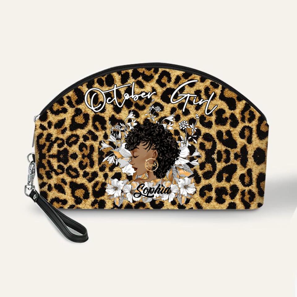 Makeup bag personalized, Custom Birthday Gift, Queens are Born In October, October Birthday Gifts For Woman, October Birthday Gifts, Makeup bag personalized girls