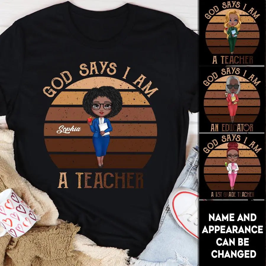 Teacher Mode Shirt, Gift For Teacher, Teacher Shirts, Teaching Shirt, Teacher Gift, God Says I Am A Teacher , All Day Every Day