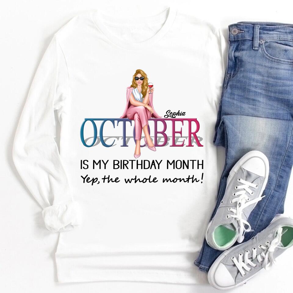 October Birthday Shirt, Custom Birthday Shirt, Queens are Born In October, October Birthday Shirts For Woman, October Birthday Gifts