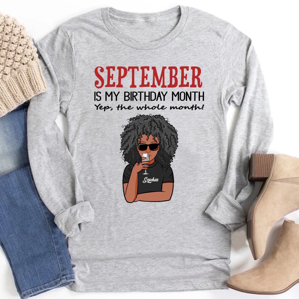 September Birthday Shirt, Custom Birthday Shirt, Queens are Born In September, September Birthday Shirts For Woman, September Birthday Gifts