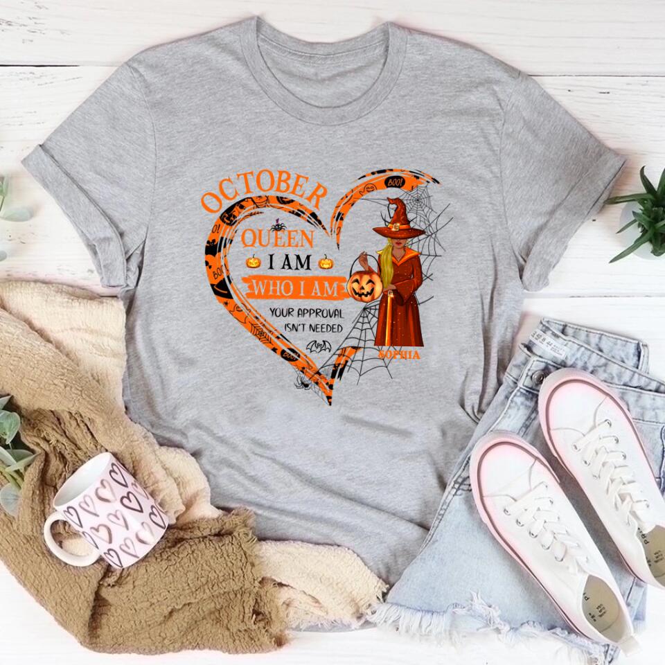October Birthday Shirt, Custom Birthday Shirt, Queens are Born In October, October Birthday Shirts For Woman, October Birthday Gifts, Halloween Shirt