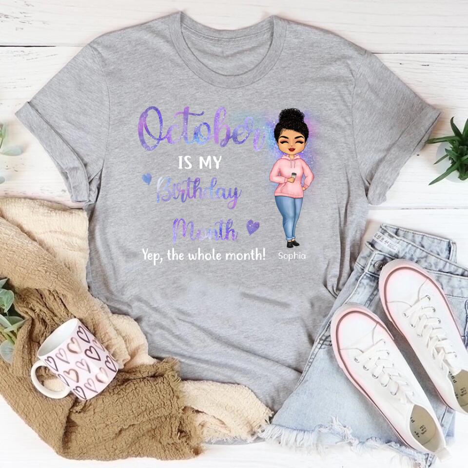 October Birthday Shirt, Custom Birthday Shirt, Queens Born In October, October Birthday Shirts For Woman, October Birthday Gifts