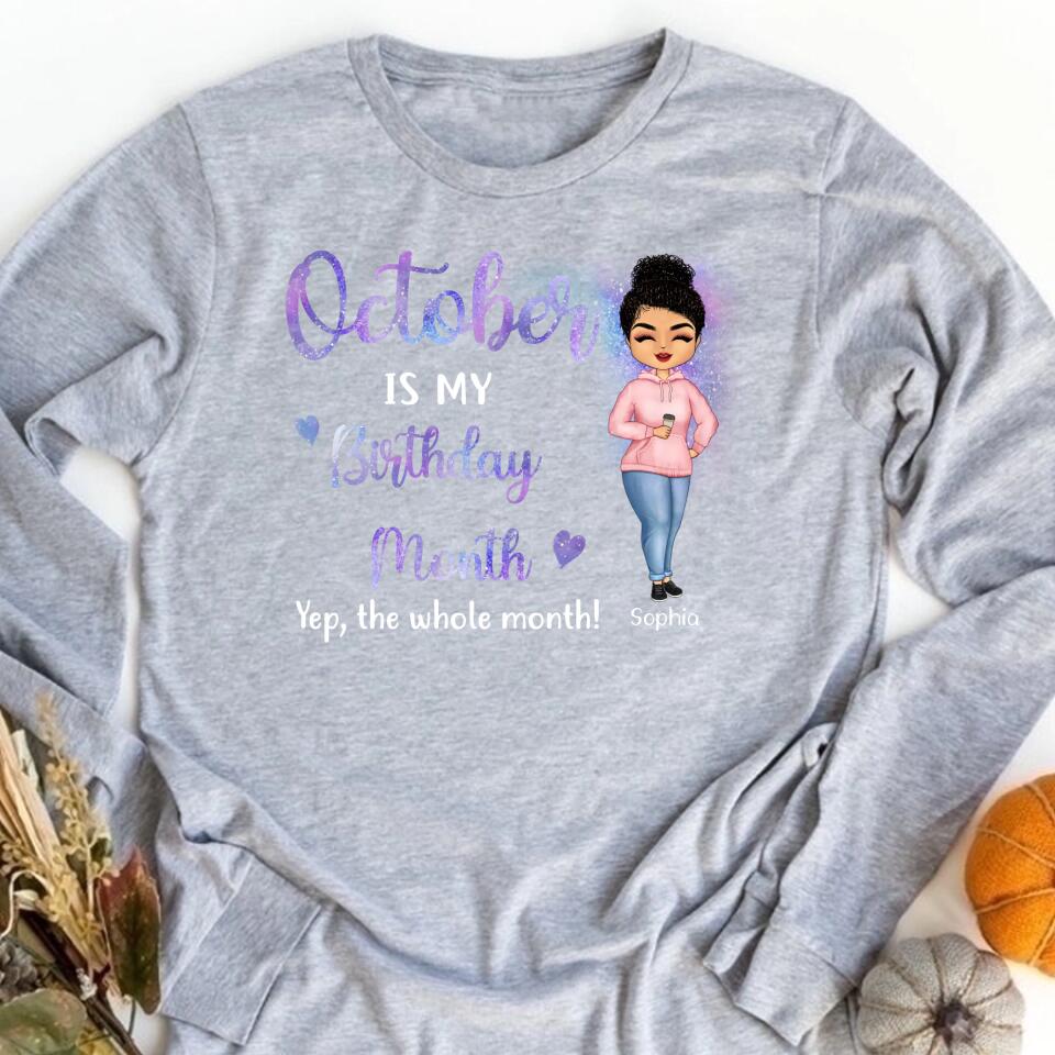 October Birthday Shirt, Custom Birthday Shirt, Queens Born In October, October Birthday Shirts For Woman, October Birthday Gifts