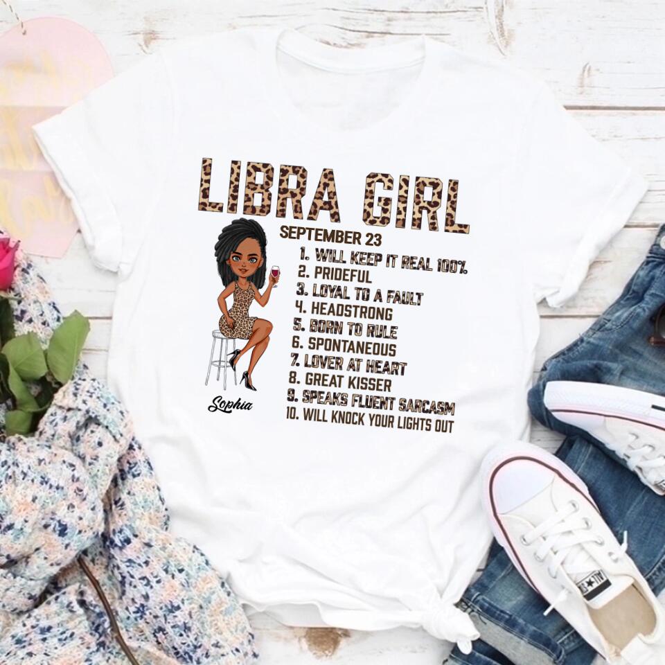 Custom Birthday Shirt, Libra Zodiac t shirt, Libra Birthday shirt, Libra t shirts for ladies, Libra queen t shirt, Libra Queen Birthday Shirt